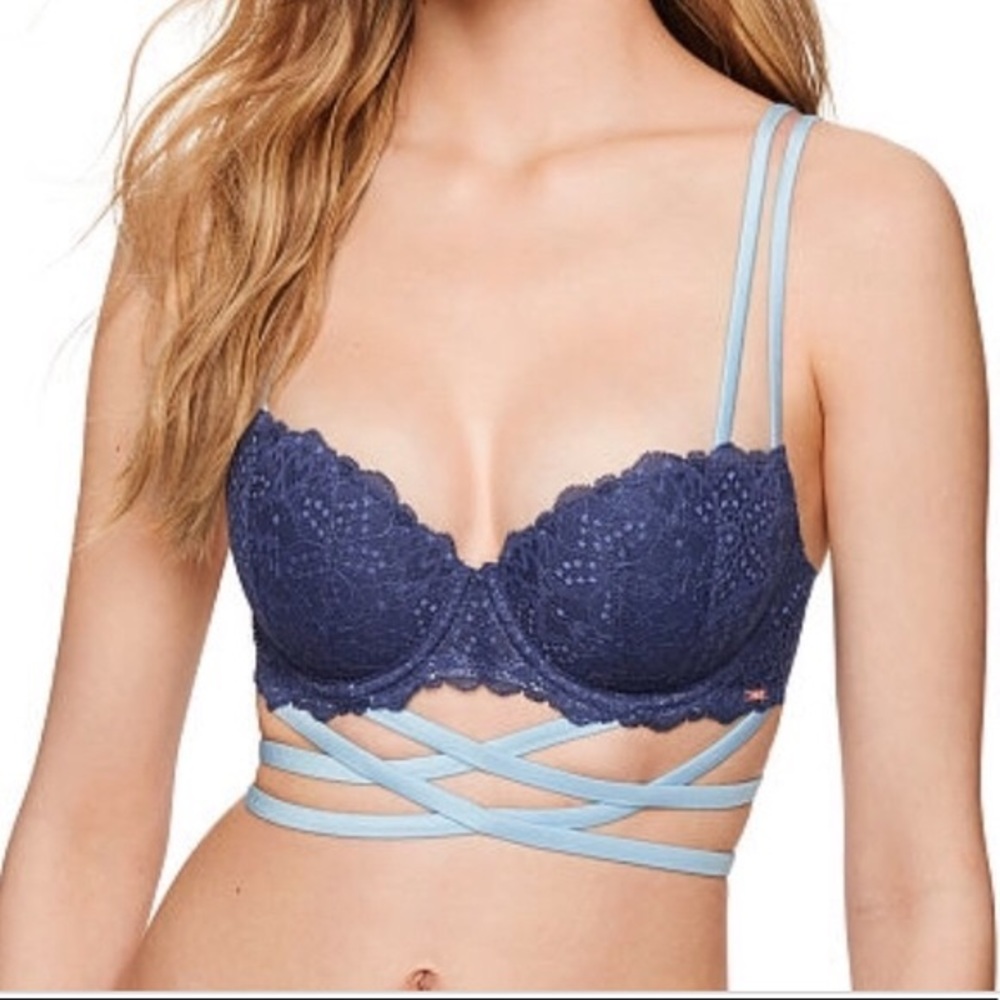 PINK Date Wrap Push Up Bra